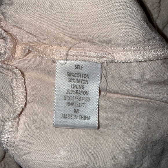 Altar’d State Beige Ruffle Tiered Long Sleeve Mini Dress - Picture 8 of 8